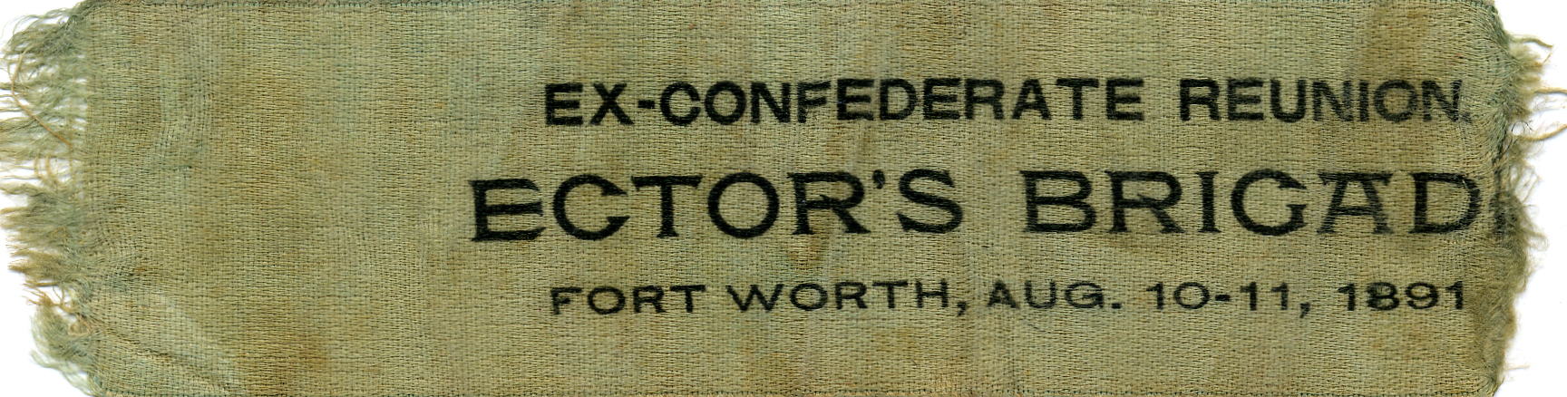 Ectors Texas Confederate Reunion Ribbon